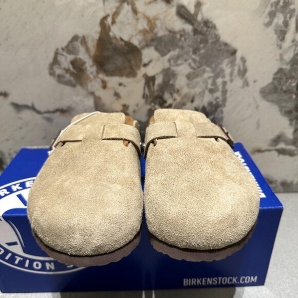 Birkenstock Boston taupe suede mule clogs - Picture 5 of 6